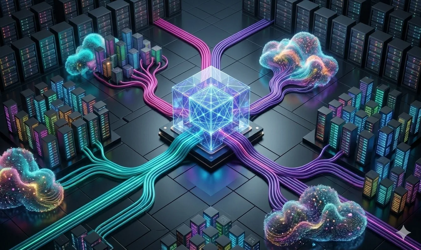 AI in Society course — a connected smart city linked by data networks
