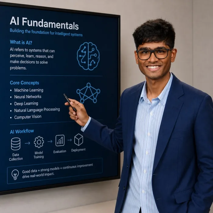 An HP AI Foundry instructor presenting AI Fundamentals