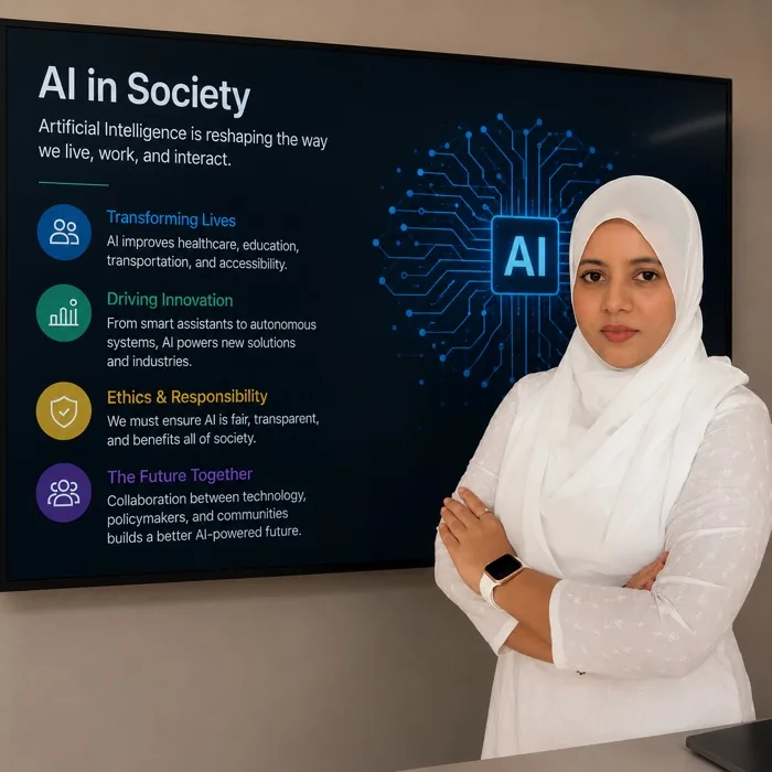 An HP AI Foundry instructor presenting AI in Society